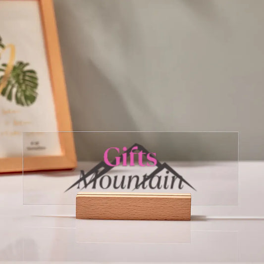 Acrylic Plaque with Wooden Base