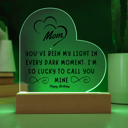 “My Guiding Light” – LED Acrylic Plaque for Mom's Birthday