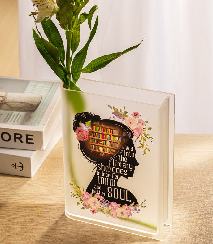 To My Daughter" Acrylic Book Vase – Custom Name Gift with A Forever Message for Your Daughter