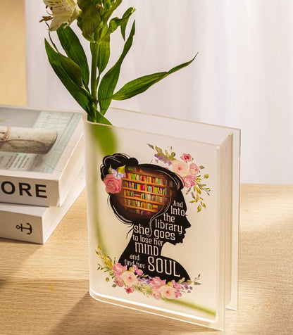 To My Daughter" Acrylic Book Vase – Custom Name Gift with A Forever Message for Your Daughter