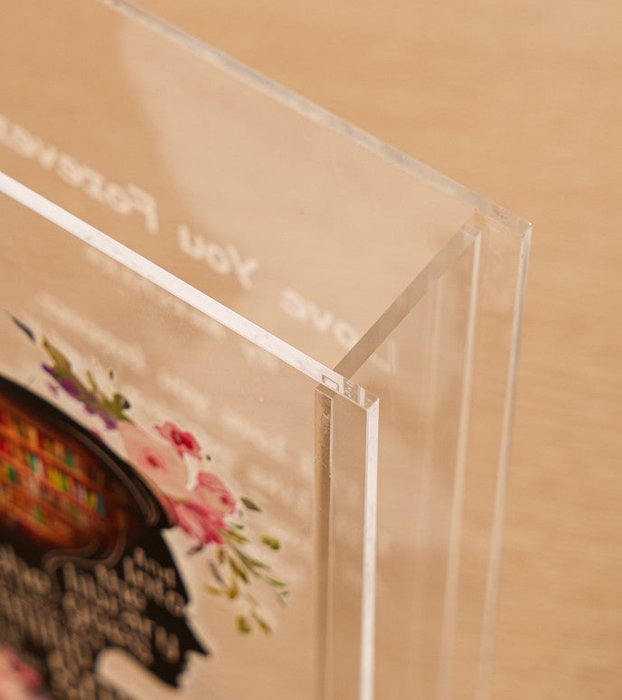 To My Daughter" Acrylic Book Vase – Custom Name Gift with A Forever Message for Your Daughter