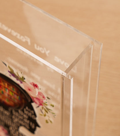 To My Daughter" Acrylic Book Vase – Custom Name Gift with A Forever Message for Your Daughter